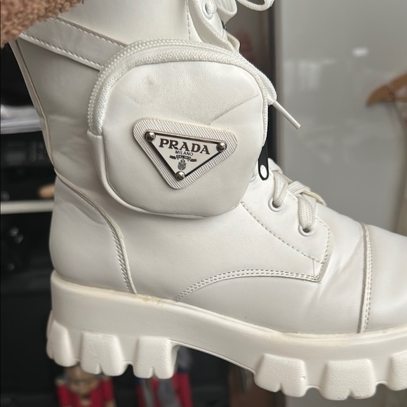 Faux Prada White Combat boots swap for christyjustice only! - Picture 8 of 9